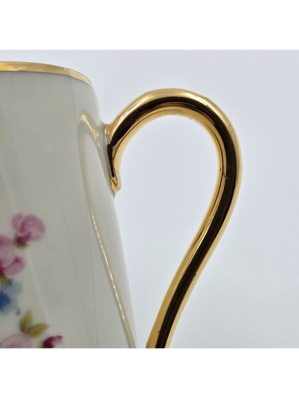 Kuba Porzellan Horst Kuba Set of 4 Espresso Demitasse Cup Saucer Gold Trim - Picture 10 of 13